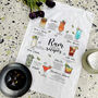 Personalised Rum Cocktail Recipe Tea Towel, thumbnail 4 of 6