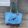 Fairtrade Recycled Blue Fish, Beach/Tote Bag Large, thumbnail 2 of 6
