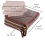 Large Brown Leather Ziparound Purse, thumbnail 5 of 5