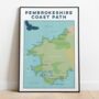 Pembrokeshire Art Print – Coast Path Map, thumbnail 7 of 12