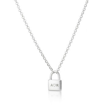 Personalised Love Locked Silver Padlock Necklace, 5 of 11
