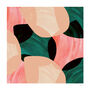 Green And Pink Abstract Shells Art Print, thumbnail 3 of 7