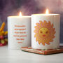 Personalised Retro Sun, Rainbow Cloud Or Moon Candle, thumbnail 1 of 2
