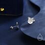 Border Collie Dog Stud Earrings In Oxidised Sterling Silver, thumbnail 6 of 12