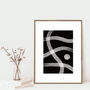 Personalised Monochrome Abstract Art Print, thumbnail 1 of 2