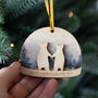 Personalised Couple's First Christmas Snow Globe Bauble, thumbnail 2 of 4