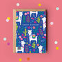 Happy Birthday Card Llama And Floral Pattern, thumbnail 1 of 4