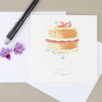 Victoria Sponge Greetings Card, 3 of 3