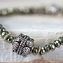 Pyrite And Silver Stretch Bracelet, thumbnail 8 of 12