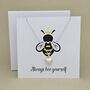 Boxed 'Bee Yourself' Heart Necklace Card, thumbnail 1 of 3