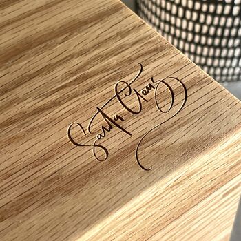 Personalised Oak Christmas Box, 5 of 10