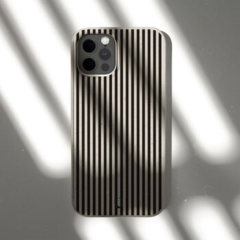 Black Striped Eco Phone Case, 7 of 7