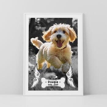 Personalised Dog Memorial Photo Print Personalised Memorial Gift, 4 of 5