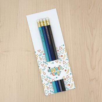 Coffee Lover Engraved Pencil Set, 2 of 5