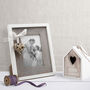 White Brown Wooden Photo Frame With Vintage Heart, thumbnail 1 of 3