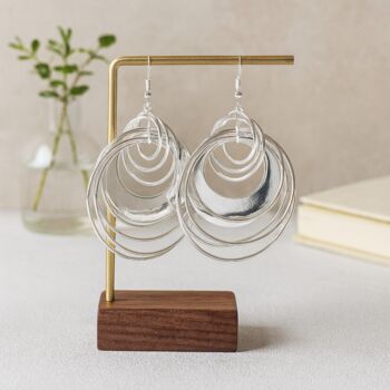 Statement Multi Hoop Drop Earrings, 2 of 4