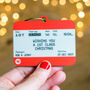 Personalised Train Ticket Christmas Tree Decoration, thumbnail 6 of 7