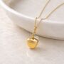 Personalised Gold Plated Sterling Silver Apple For The Teacher Pendant Necklace, thumbnail 1 of 7