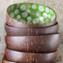 Shell Inlay Lacquered Coconut Bowls, thumbnail 4 of 12