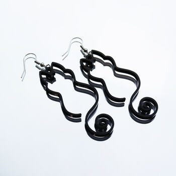 Black Cat Silhouette Fashion Earrings, 4 of 12