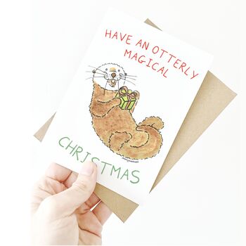 'Have An Otterly Magical Christmas' Card, 4 of 5