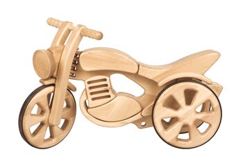 Hibba Classic Wooden Ride On And Rocking Trike, 5 of 10