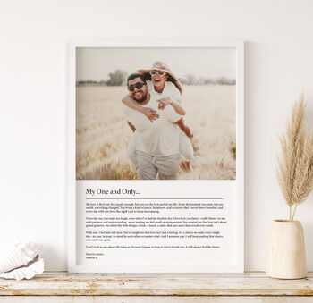 Personalised Use Your Own Photo And Words Art Print, 8 of 10
