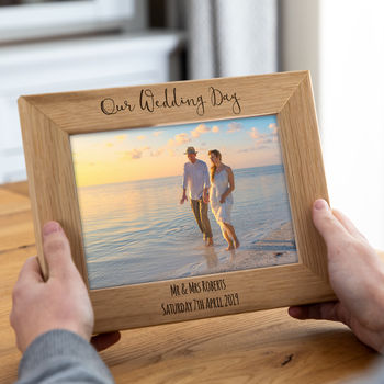 Personalised Our Wedding Day Photo Frame, 2 of 7
