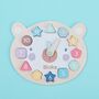 Personalised Wooden Bear Clock Puzzle 12m+, thumbnail 1 of 5