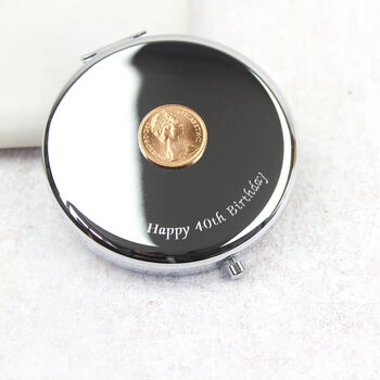 Personalised Sixpence/Farthing Compact Mirror, 8 of 9