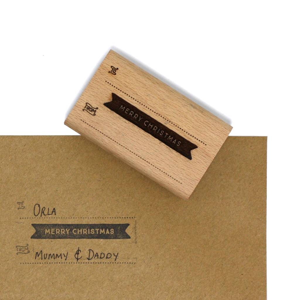 Wooden Merry Christmas Stamp, 1 of 3