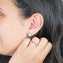 925 Sterling Silver Blue Chalcedony Earrings, thumbnail 3 of 4