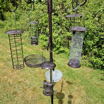 Bird Feeding Station With Five Feeders And Patio Stand, 3 of 10