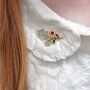 Holly Leaf Enamel Pin Badge, thumbnail 3 of 6