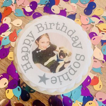 Personalised Edible Photo Birthday Biscuit Gift Box, 6 of 9
