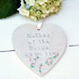 Mother Of The Bride Ceramic Hanging Heart, thumbnail 4 of 9