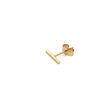 Bar Stud Earrings Made With Recycled 18k Yellow Gold, thumbnail 2 of 6