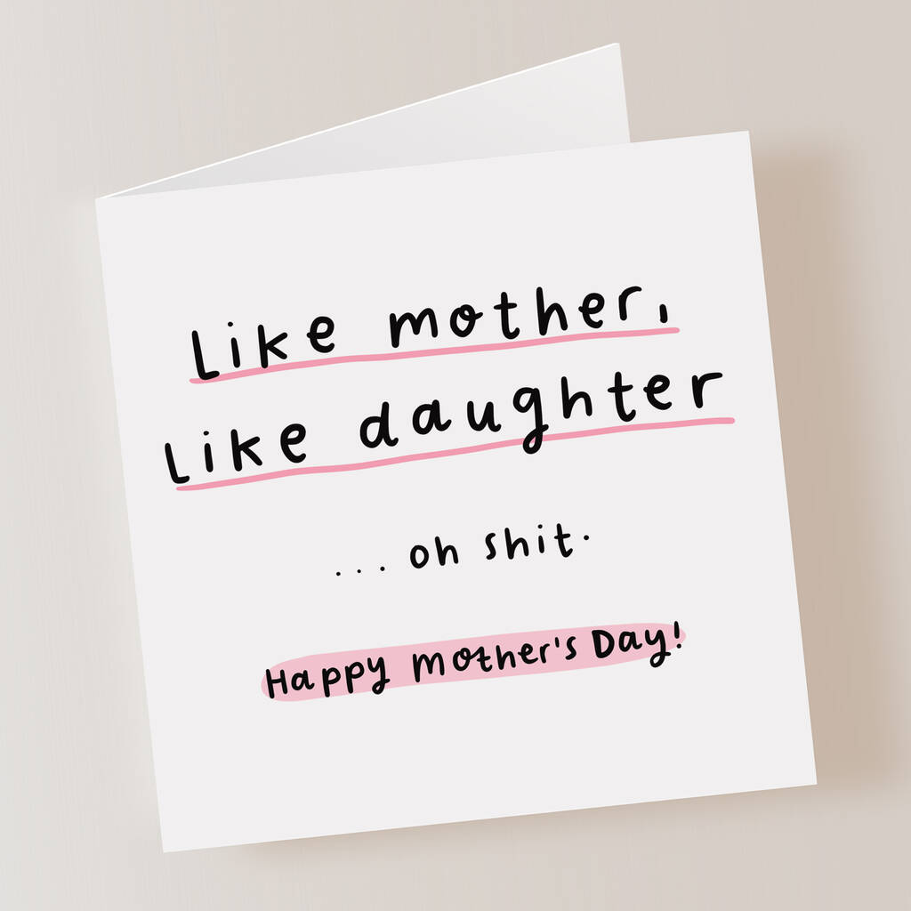 'Like Mother, Like Daughter' Mother's Day Card By Arrow Gift Co | notonthehighstreet.com
