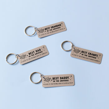 Best Dad In The Universe Personalised Keyring, 6 of 7