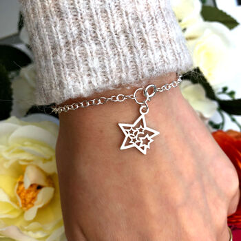Personalised Graduation Gift Sterling Silver Initial Star Necklace, 7 of 11