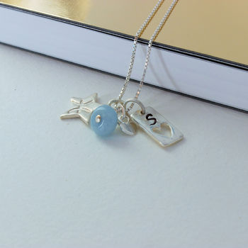 Personalised Zodiac And Silver Tag Charm Necklace, 12 of 12