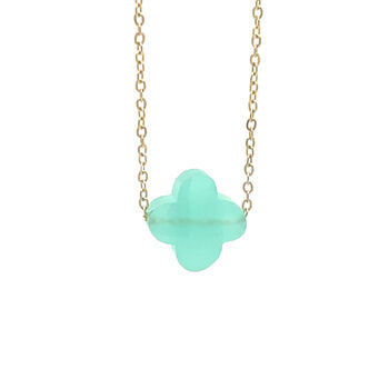 Clover Glass Charm Necklace, 5 of 12