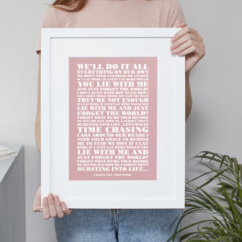 Personalised Favourite Lyrics Poster, 4 of 12