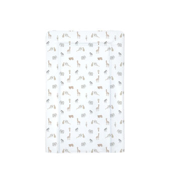 Boho Safari Animals And Stork Deluxe Unisex Baby Changing Mat, 2 of 3