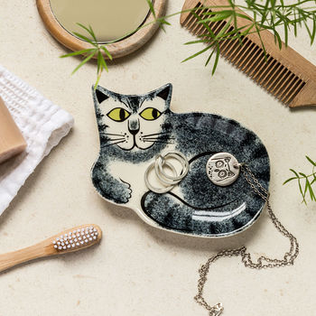 Handmade Ceramic Cat Trinket Dish, 4 of 4