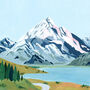 Mt Cook, New Zealand Travel Art Print, thumbnail 4 of 5