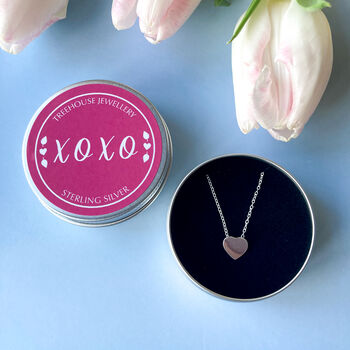 Silver Heart Necklace In A Keepsake Gift Tin, 3 of 11