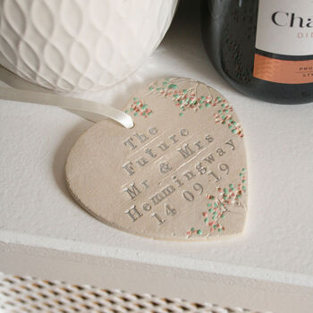Personalised Ceramic The Future Engagement Heart, 4 of 6