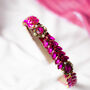 Leaf Diamante Gem Headband In Pink, thumbnail 4 of 4