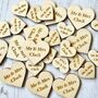 Personalised Wooden Heart Table Decoration Confetti Mix, thumbnail 3 of 5